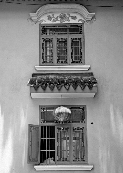 Fenster im einem Kloster auf Putuo Shan